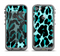 The Vector Hot Turquoise Cheetah Print Apple iPhone 5c LifeProof Fre Case Skin Set