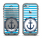 The Vector Navy Anchor with Blue Stripes Apple iPhone 5c LifeProof Fre Case Skin Set