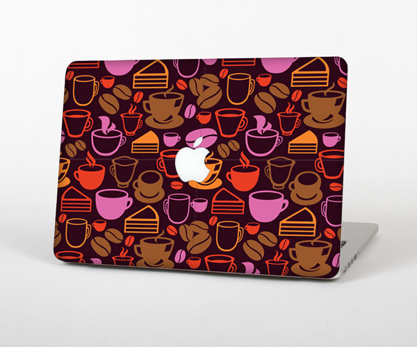 The Vector Orange & Pink Coffee Time Skin Set for the Apple MacBook Pro 15" with Retina Display