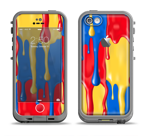 The Vector Paint Drips Apple iPhone 5c LifeProof Fre Case Skin Set