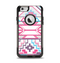 The Vector Pink & White Modern Aztec Pattern Apple iPhone 6 Otterbox Commuter Case Skin Set