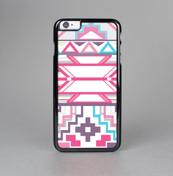 The Vector Pink & White Modern Aztec Pattern Skin-Sert Case for the Apple iPhone 6 Plus