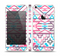 The Vector Pink & White Modern Aztec Pattern Skin Set for the Apple iPhone 5