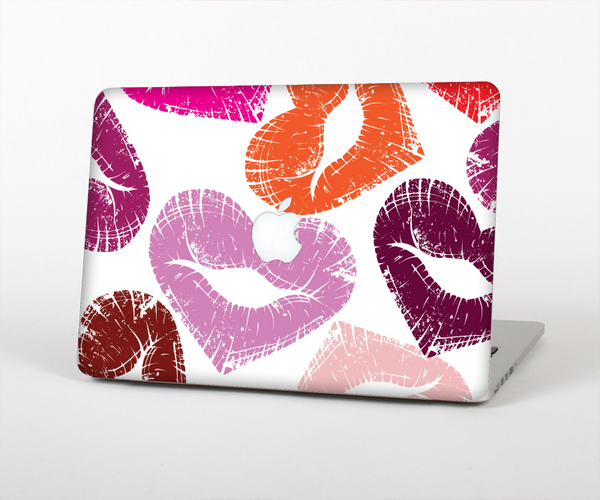 The Vector Puckered Color Lip Prints Skin Set for the Apple MacBook Pro 15" with Retina Display
