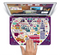 The Vector Purple Heart London Collage Skin Set for the Apple MacBook Pro 13" with Retina Display