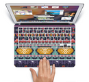 The Vector Purple and Colored Aztec pattern V4 Skin Set for the Apple MacBook Pro 15" with Retina Display