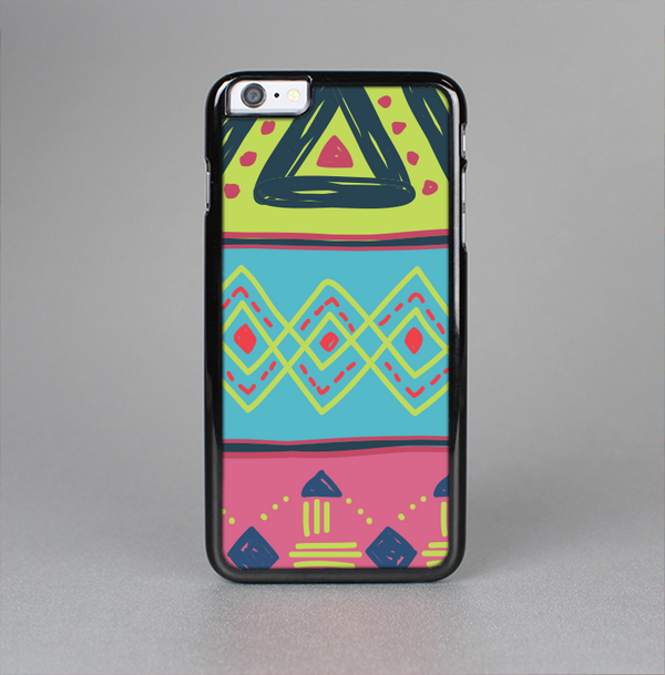 The Vector Sketched Yellow-Teal-Pink Aztec Pattern Skin-Sert Case for the Apple iPhone 6 Plus