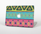 The Vector Sketched Yellow-Teal-Pink Aztec Pattern Skin Set for the Apple MacBook Pro 13" with Retina Display