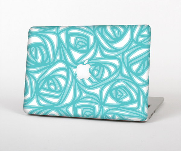 The Vector Subtle Blues Pattern Skin Set for the Apple MacBook Pro 13" with Retina Display