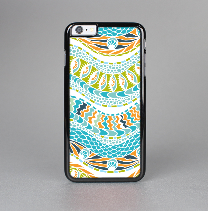 The Vector Teal & Green Snake Aztec Pattern Skin-Sert Case for the Apple iPhone 6 Plus