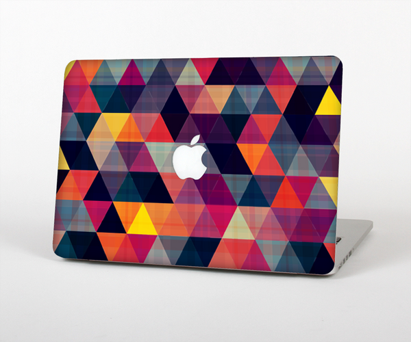 The Vector Triangular Coral & Purple Pattern Skin Set for the Apple MacBook Pro 15" with Retina Display