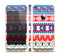 The Vector White-Blue-Red Aztec Pattern Skin Set for the Apple iPhone 5s