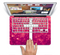 The Vector White Cross over Unfocused Pink Glimmer Skin Set for the Apple MacBook Pro 13" with Retina Display