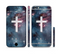 The Vector White Cross v2 over Bright Pink Nebula Space Sectioned Skin Series for the Apple iPhone 6