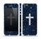 The Vector White Cross v2 over Bright Starry Sky Skin Set for the Apple iPhone 5