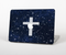 The Vector White Cross v2 over Bright Starry Sky Skin Set for the Apple MacBook Pro 13" with Retina Display