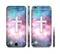 The Vector White Cross v2 over Colorful Neon Space Nebula Sectioned Skin Series for the Apple iPhone 6