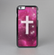 The Vector White Cross v2 over Glowing Pink Nebula Skin-Sert for the Apple iPhone 6 Plus Skin-Sert Case