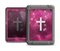 The Vector White Cross v2 over Glowing Pink Nebula Apple iPad Air LifeProof Nuud Case Skin Set