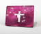 The Vector White Cross v2 over Glowing Pink Nebula Skin Set for the Apple MacBook Pro 13" with Retina Display