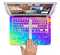 The Vector White Cross v2 over Neon Color Fushion V2 Skin Set for the Apple MacBook Pro 13" with Retina Display