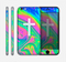 The Vector White Cross v2 over Neon Color Fushion V3 Skin for the Apple iPhone 6 Plus