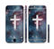 The Vector White Cross v2 over Red Nebula Sectioned Skin Series for the Apple iPhone 6 Plus