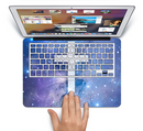 The Vector White Cross v2 over Space Nebula Skin Set for the Apple MacBook Pro 15" with Retina Display