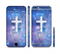 The Vector White Cross v2 over Space Nebula Sectioned Skin Series for the Apple iPhone 6s
