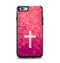 The Vector White Cross v2 over Unfocused Pink Glimmer Apple iPhone 6 Otterbox Symmetry Case Skin Set