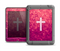 The Vector White Cross v2 over Unfocused Pink Glimmer Apple iPad Air LifeProof Nuud Case Skin Set