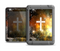 The Vector White Cross v2 over Yellow Nebula Apple iPad Air LifeProof Nuud Case Skin Set