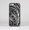The Vector White and Black Segmented Swirls Skin-Sert for the Apple iPhone 5-5s Skin-Sert Case
