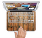 The Vertical Raw Aged Wood Planks Skin Set for the Apple MacBook Pro 13" with Retina Display