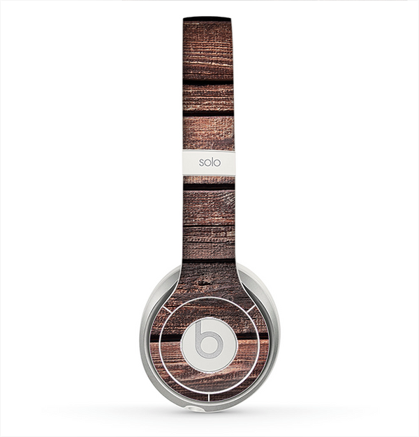 The Vetrical Raw Dark Aged Wood Planks Skin for the Beats by Dre Solo 2 Headphones