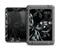 The Vibrant Black & Silver Butterfly Outline Apple iPad Air LifeProof Fre Case Skin Set