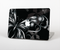The Vibrant Black & Silver Butterfly Outline Skin Set for the Apple MacBook Pro 15" with Retina Display