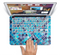 The Vibrant Blue Glow-Tiles Skin Set for the Apple MacBook Pro 13" with Retina Display
