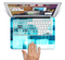 The Vibrant Blue HD Blocks Skin Set for the Apple MacBook Pro 13" with Retina Display