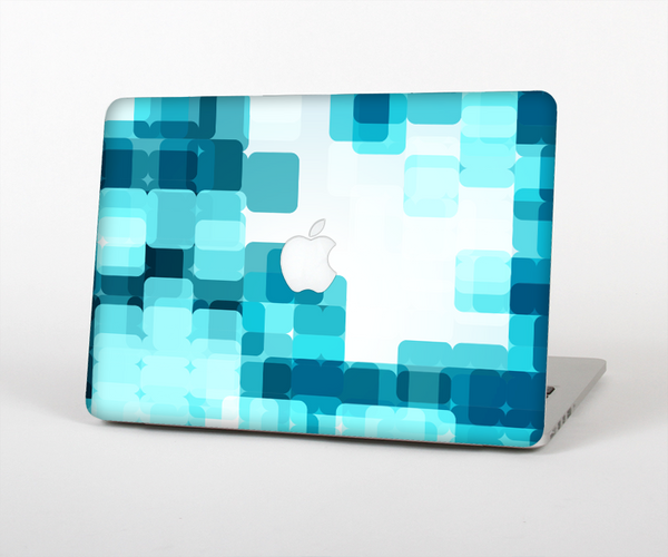 The Vibrant Blue HD Blocks Skin Set for the Apple MacBook Pro 15" with Retina Display