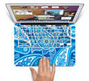 The Vibrant Blue Paisley Design Skin Set for the Apple MacBook Pro 15" with Retina Display