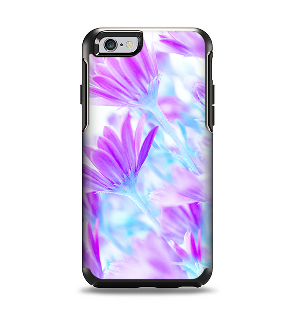 The Vibrant Blue & Purple Flower Field Apple iPhone 6 Otterbox Symmetry Case Skin Set