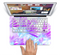 The Vibrant Blue & Purple Flower Field Skin Set for the Apple MacBook Pro 15" with Retina Display