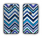 The Vibrant Blue Sharp Chevron Apple iPhone 6 Plus LifeProof Nuud Case Skin Set