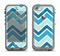 The Vibrant Blue Vintage Chevron V3 Apple iPhone 5c LifeProof Fre Case Skin Set