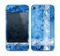 The Vibrant Blue & White Floral Lace Skin for the Apple iPhone 4-4s