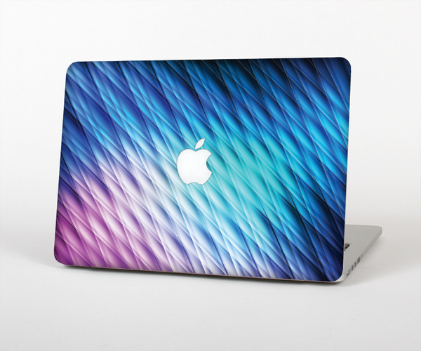 The Vibrant Blue and Pink Neon Interlock Pattern Skin Set for the Apple MacBook Pro 13" with Retina Display