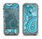 The Vibrant Blue and White Paisley Design  Apple iPhone 5c LifeProof Fre Case Skin Set
