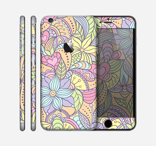 The Vibrant Color Floral Pattern Skin for the Apple iPhone 6 Plus