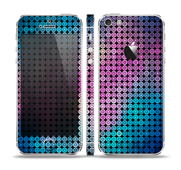 The Vibrant Colored Abstract Cells Skin Set for the Apple iPhone 5